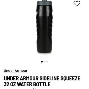 Under Armour Black Sideline Squeeze Bottle